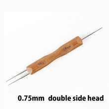 Load image into Gallery viewer, Alileader Crochet Hook For Dreadlocks Wig Needle 1/2/3 Hook Needle Hair Extension Tool Braider 0.5Mm/0.75Mm Bamboo Needle Holder