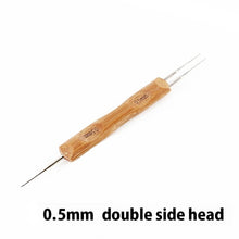 Load image into Gallery viewer, Alileader Crochet Hook For Dreadlocks Wig Needle 1/2/3 Hook Needle Hair Extension Tool Braider 0.5Mm/0.75Mm Bamboo Needle Holder