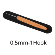 Load image into Gallery viewer, Profeesional Dreadlock Crochet Bamboo Handle Hook 0.5Mm 0.75Mm 1-Hook 2-Hooks 3-Hooks Needle For Dreads Lock Needle 1Pcs/Set
