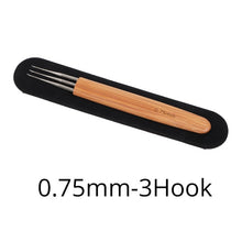Load image into Gallery viewer, Profeesional Dreadlock Crochet Bamboo Handle Hook 0.5Mm 0.75Mm 1-Hook 2-Hooks 3-Hooks Needle For Dreads Lock Needle 1Pcs/Set
