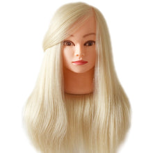Load image into Gallery viewer, Professional Mannequin head With 85% Gold Human Hair For Barber Practice Hairstyle Kappershoofd Hairdresser Doll Training Head
