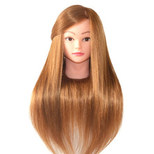 Load image into Gallery viewer, Professional Mannequin head With 85% Gold Human Hair For Barber Practice Hairstyle Kappershoofd Hairdresser Doll Training Head
