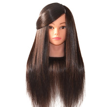 Load image into Gallery viewer, Professional Mannequin head With 85% Gold Human Hair For Barber Practice Hairstyle Kappershoofd Hairdresser Doll Training Head
