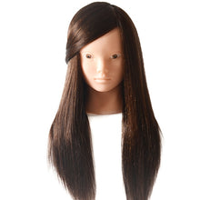 Load image into Gallery viewer, Professional Mannequin head With 85% Gold Human Hair For Barber Practice Hairstyle Kappershoofd Hairdresser Doll Training Head
