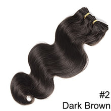 Load image into Gallery viewer, Doreen 120 grams Clip In Human Hair Extensions European Machine Made Remy 100% Human Hair Highlight Caramel Ombre color
