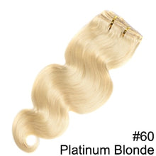 Load image into Gallery viewer, Doreen 120 grams Clip In Human Hair Extensions European Machine Made Remy 100% Human Hair Highlight Caramel Ombre color
