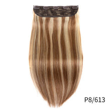 Load image into Gallery viewer, Doreen 100g 120g Blonde Brown Brazilian Machine Made Remy Clip In One Piece Human Hair Extensions  16inch-22inch
