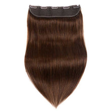 Load image into Gallery viewer, Doreen 100g 120g Blonde Brown Brazilian Machine Made Remy Clip In One Piece Human Hair Extensions  16inch-22inch

