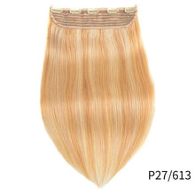 Load image into Gallery viewer, Doreen 100g 120g Blonde Brown Brazilian Machine Made Remy Clip In One Piece Human Hair Extensions  16inch-22inch
